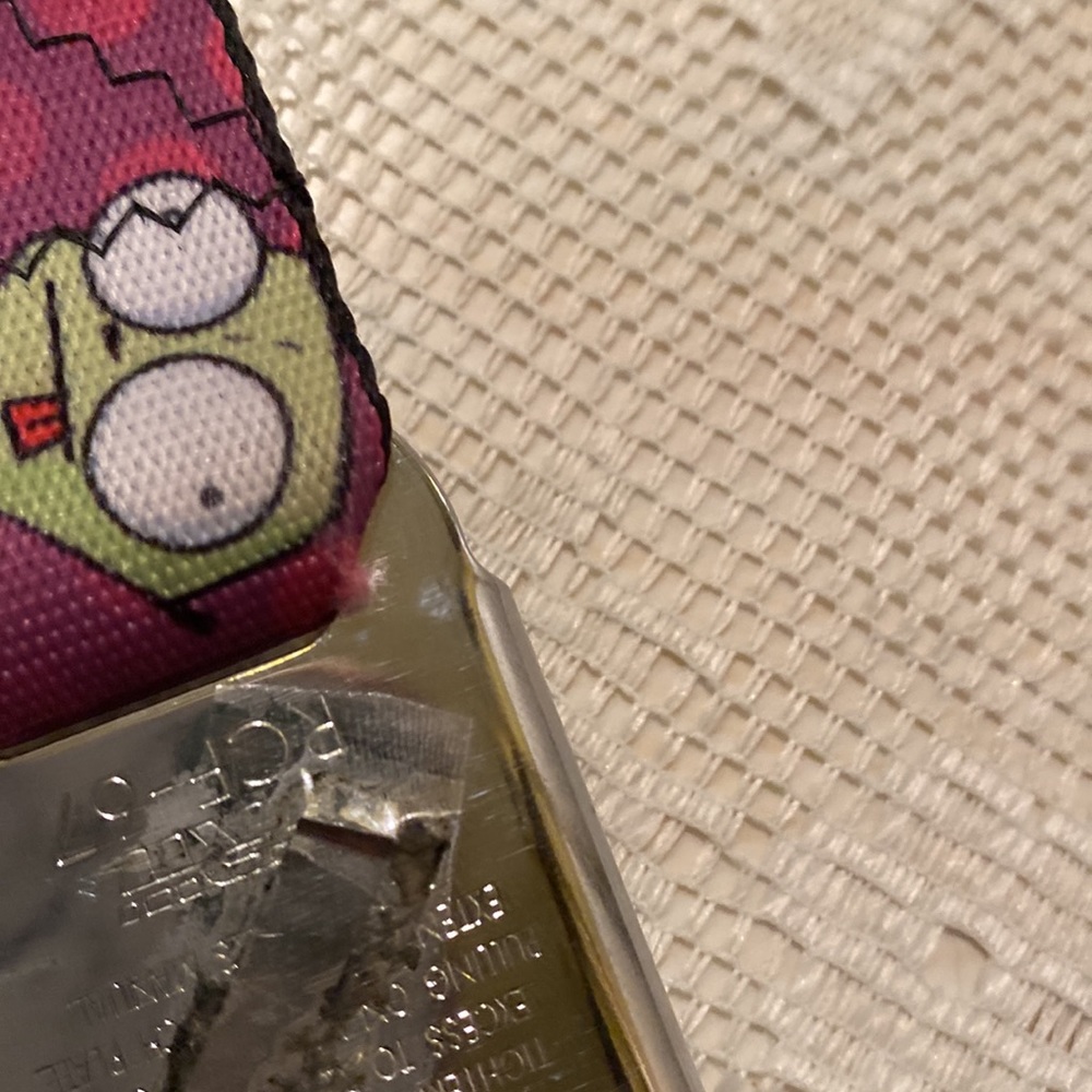 Rare belt Gir  Invader Zim GM seatbelt adjustable - Picture 10 of 11